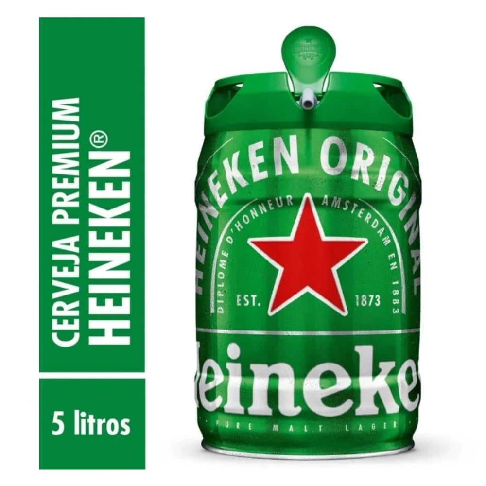 BRINDE 1x Barril de Heineken 5L